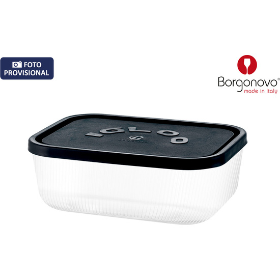 FIAMBRERA RECT. 19CM C/TAPA IGLOO LINES image 0