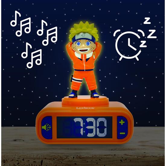 NARUTO LUZ NOCTURNA RELOJ DESPERTADOR CON SONIDOS image 3