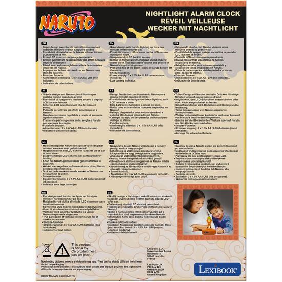 NARUTO LUZ NOCTURNA RELOJ DESPERTADOR CON SONIDOS image 8