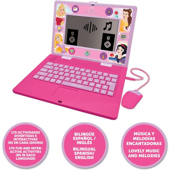 DISNEY PRINCESS PORTÁTIL EDUCATIVO BILINGÜE CON 170 ACTIVIDADES (85 EN CADA IDIOMA) PANTALLA DE 6,7" ES/ES image 3