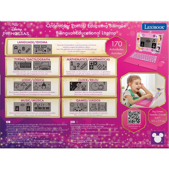 DISNEY PRINCESS PORTÁTIL EDUCATIVO BILINGÜE CON 170 ACTIVIDADES (85 EN CADA IDIOMA) PANTALLA DE 6,7" ES/ES image 8