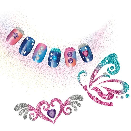 TATUAJES Y UÑAS BRILLANTES CON PURPURINA image 2