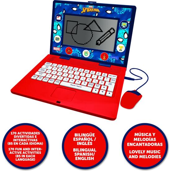 SPIDERMAN PORTÁTIL EDUCATIVO BILINGÜE CON 170 ACTIVIDADES (85 EN CADA IDIOMA) PANTALLA DE 6,7" ES/ES image 3