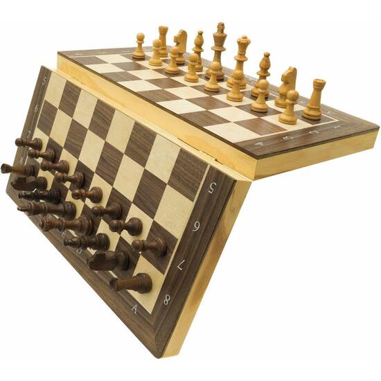 AJEDREZ MAGNÉTICO PLEGABLE DE MADERA image 3