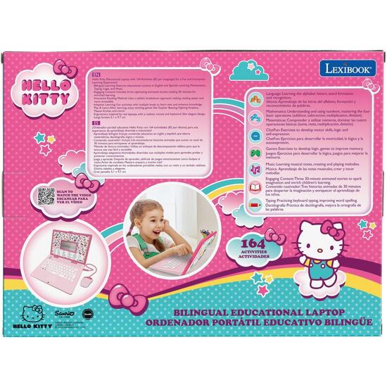 ORDENADOR PORTÁTIL EDUCATIVO BILINGÜE CON VOZ HELLO KITTY  – 164 ACTIVIDADES (EN/ES) image 8