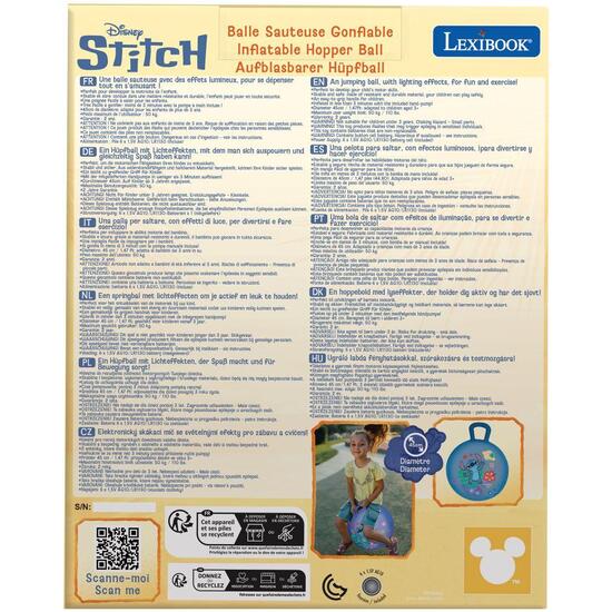 BOLA INFLABLE ELECTRÓNICA STITCH 18 / 45CM image 8