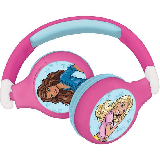 AURICULARES PLEGABLES 2 EN 1 BLUETOOTH® Y CON CABLE CON LIMITACIÓN SEGURA DEL VOLUMEN DISEÑO BARBIE image 2