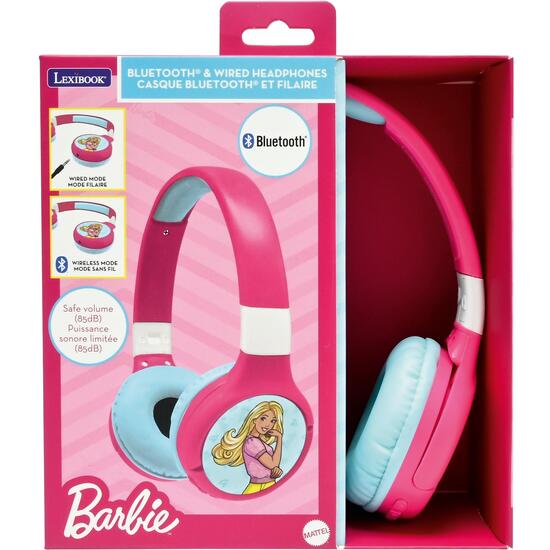 AURICULARES PLEGABLES 2 EN 1 BLUETOOTH® Y CON CABLE CON LIMITACIÓN SEGURA DEL VOLUMEN DISEÑO BARBIE image 6