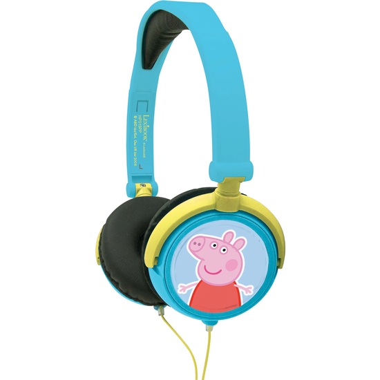 AURICULARES ESTÉREO PLEGABLES CON CABLE PEPPA PIG CON LIMITACIÓN SEGURA DEL VOLUMEN image 0