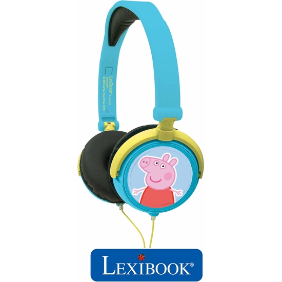 AURICULARES ESTÉREO PLEGABLES CON CABLE PEPPA PIG CON LIMITACIÓN SEGURA DEL VOLUMEN image 3