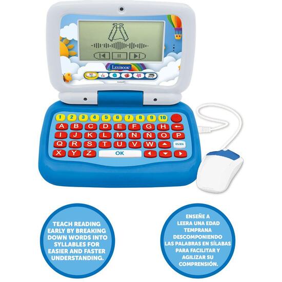 PORTÁTIL EDUCATIVO PARLANTE BILINGÜE CON 40 ACTIVIDADES DIVIDIDAS EN 6 CATEGORÍAS, INCLUIDOS 3 CUENTOS ANIMADOS Y 1 MÉTODO DE APRENDIZAJE DE LECTURA (EN/ES) image 3