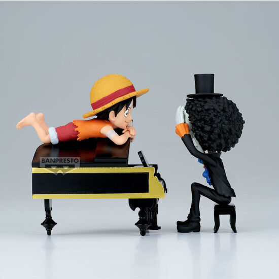 FIGURA LUFFY & BROOK WORD COLLECTABLE STORIES ONE PIECE 8CM image 1