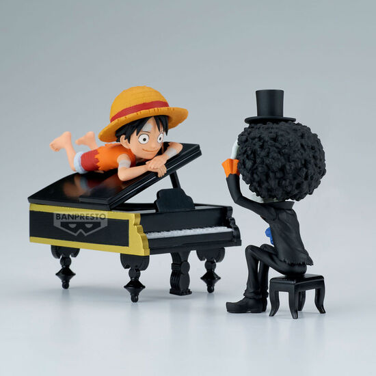 FIGURA LUFFY & BROOK WORD COLLECTABLE STORIES ONE PIECE 8CM image 2