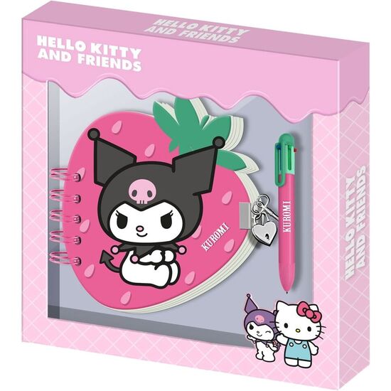DIARIO + BOLIGRAFO FRESA KUROMI HELLO KITTY image 0
