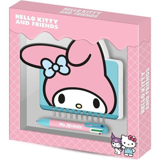 DIARIO + BOLIGRAFO MY MELODY HELLO KITTY AND FRIENDS image 0