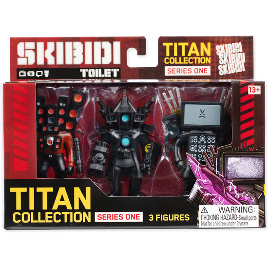 BLISTER 3 FIGURAS TITAN COLLECTION SKIBIDI TOILET image 1