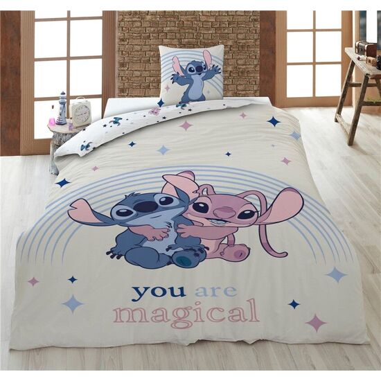 FUNDA NORDICA ANGEL &#38; STITCH DISNEY CAMA 90CM POLICOTTON image 0