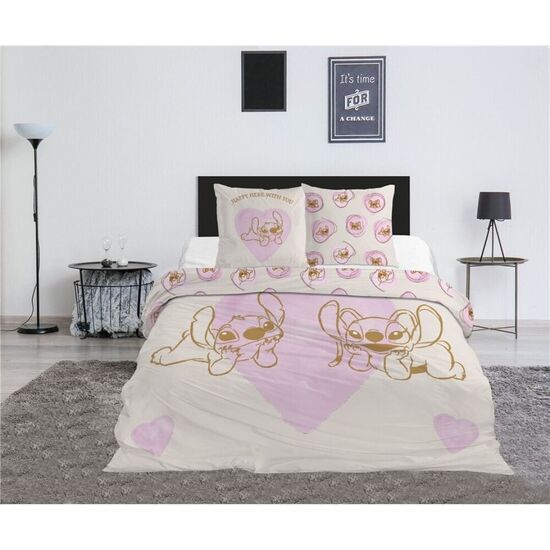 FUNDA NORDICA STITCH &#38; ANGEL DISNEY CAMA 135CM POLICOTTON image 1