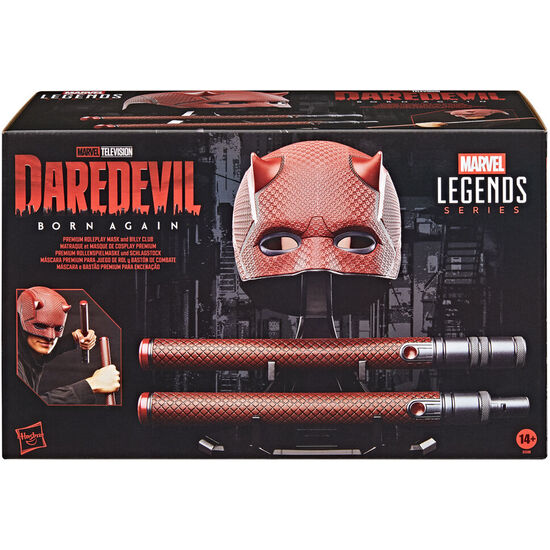 REPLICA MASCARA + BASTON DE COMBATE BORN AGAIN DAREDEVIL MARVEL LEGENDS SERIES image 1