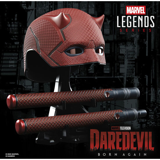 REPLICA MASCARA + BASTON DE COMBATE BORN AGAIN DAREDEVIL MARVEL LEGENDS SERIES image 3