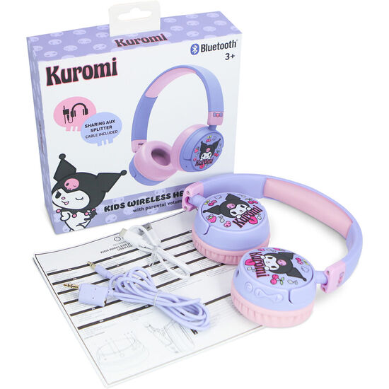 AURICULARES INALAMBRICOS INFANTILES KUROMI HELLO KITTY image 1