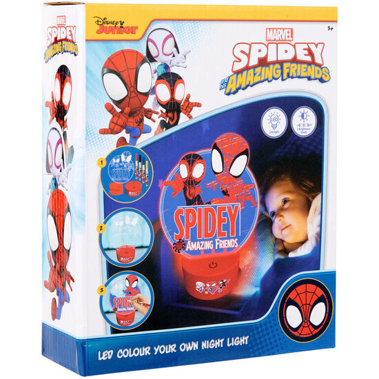 FIGURA PARA PINTAR LUZ LED SPIDERMAN MARVEL image 0