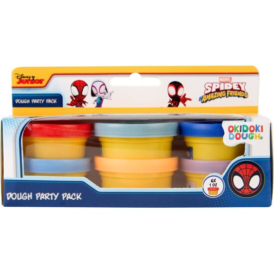 BLISTER 6 MINI BOTES PLASTILINA SPIDERMAN MARVEL image 0