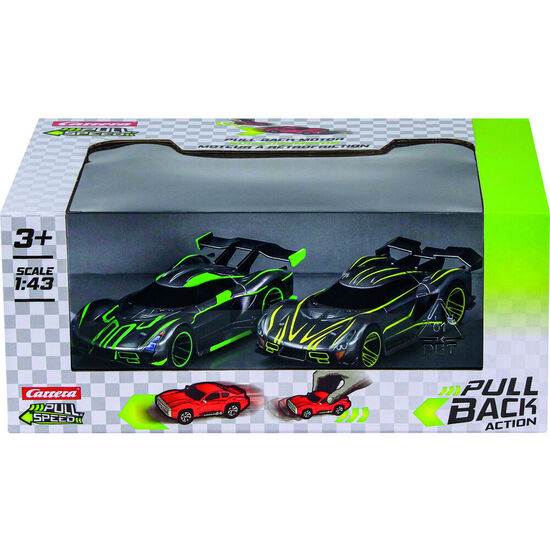 BLISTER 2 COCHES HYPERCARS TWINPACK PULL BACK image 0