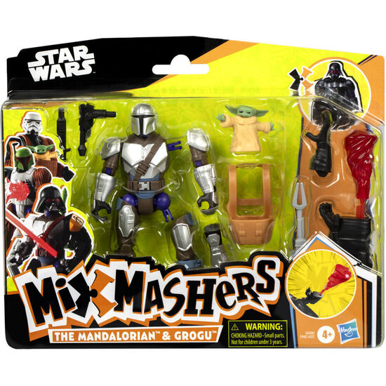 FIGURA THE MANDALORIAN & GROGU DELUXE MIX MASHERS STAR WARS 12CM image 0