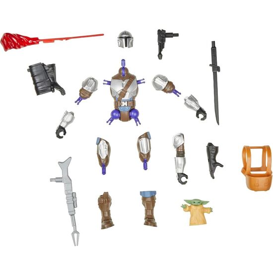 FIGURA THE MANDALORIAN & GROGU DELUXE MIX MASHERS STAR WARS 12CM image 2