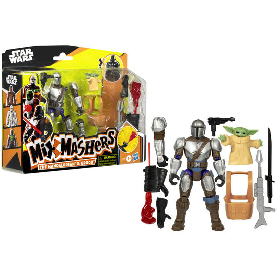 FIGURA THE MANDALORIAN & GROGU DELUXE MIX MASHERS STAR WARS 12CM image 3