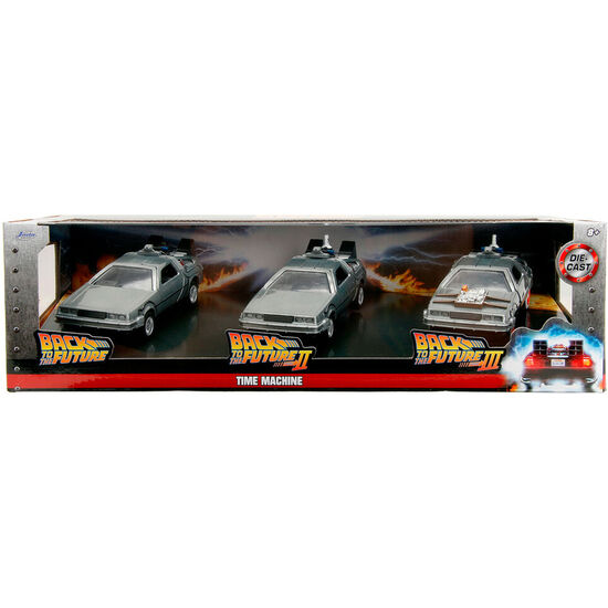 BLISTER 3 DLOREAN TIME MACHINE 40TH ANNIVERSARY REGRESO AL FUTURO image 0