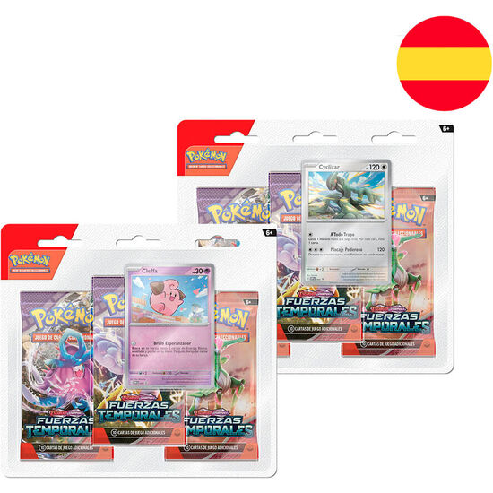 BLISTER CARTAS 3 SOBRES REFUERZO FUERZAS TEMPORALES POKEMON SURTIDO ESPAÃ±OL image 0
