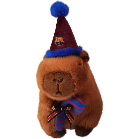 PELUCHE CAPIBARA GORRO DE PAPA NOEL FC BARCELONA 20CM image 0