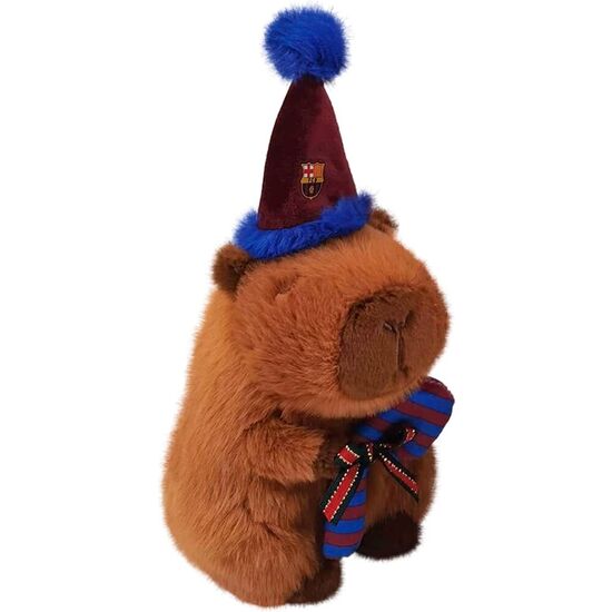 PELUCHE CAPIBARA GORRO DE PAPA NOEL FC BARCELONA 20CM image 1
