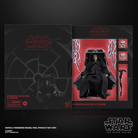 FIGURA EMPEROR PALPATINE & THRONE STAR WARS 15CM image 3