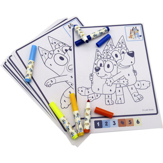 SET COLOREABLE NUMEROS BLUEY image 1