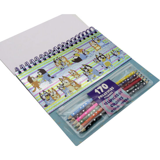 SET COLOREABLE CON PEGATINAS BLUEY image 2