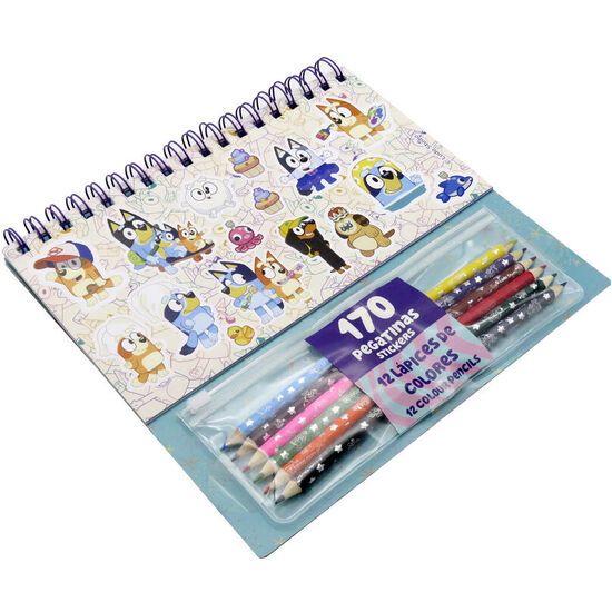 SET COLOREABLE CON PEGATINAS BLUEY image 3