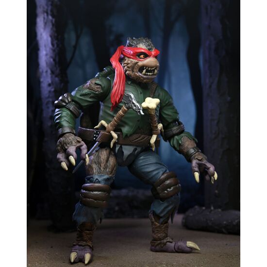 FIGURA ULTIMATE RAPHAEL AS THE WOLFMAN UNIVERSAL MONSTERS TORTUGAS NINJA 18CM image 3