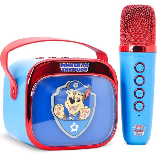 ALTAVOZ Y MICRO KARAOKE LED PATRULLA CANINA PAW PATROL image 0