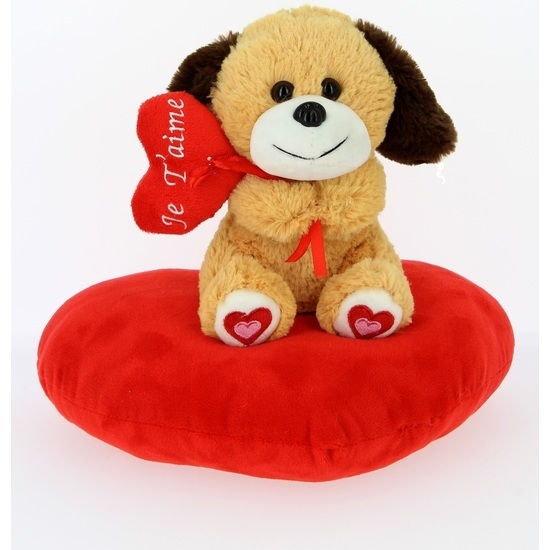 PERRO 18 CM + CORAZON 30 CM ( JE T AIME ) image 0