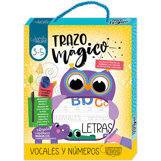SET CALIGRAFIA RELIEVE VOCALES Y NUMEROS ESPAÃ±OL image 0