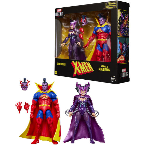 BLISTER 2 FIGURAS DEATHBIRD & MARVELS GLADIATOR X-MEN MARVEL LEGENDS SERIES 15CM image 0