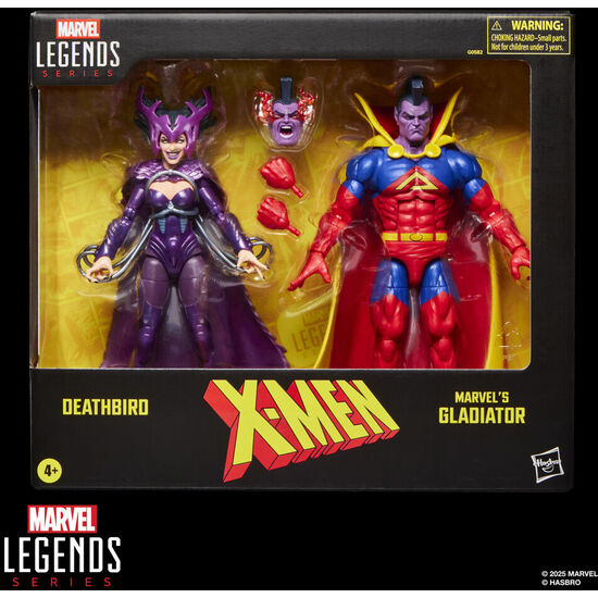 BLISTER 2 FIGURAS DEATHBIRD & MARVELS GLADIATOR X-MEN MARVEL LEGENDS SERIES 15CM image 2