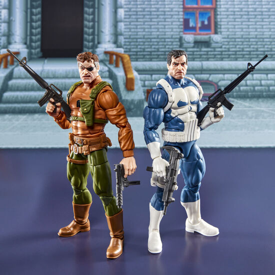 BLISTER 2 FIGURAS PUNISHER & NICK FURY THE PUNISHER GAMERVERSE MARVEL LEGENDS SERIES 15CM image 3