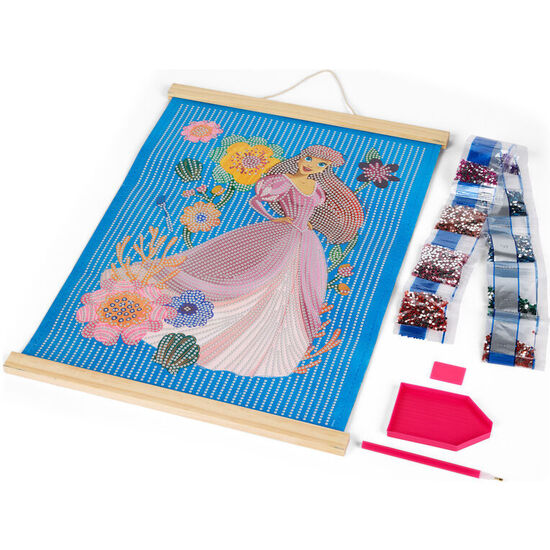 MARCO MADERA PINTA CON DIAMANTES PRINCESAS DISNEY image 1