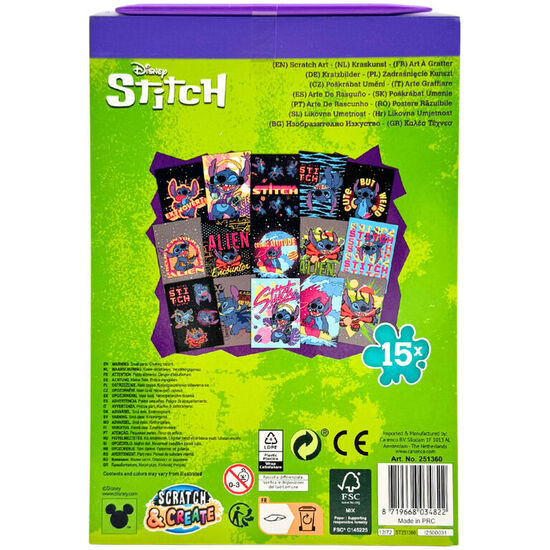 SET PAPELERIA SCRATCH ART STITCH DISNEY image 1