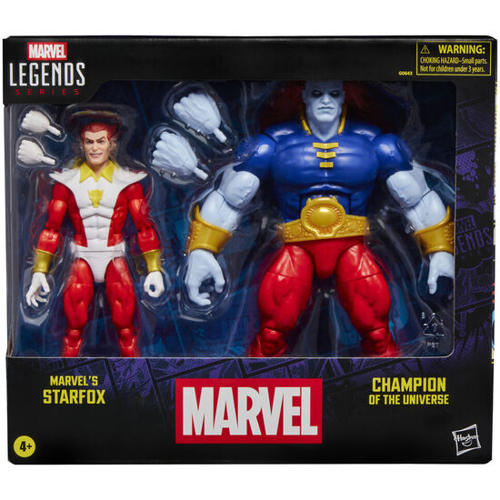 BLISTER 2 FIGURAS STARFOX & CHAMPION OF THE UNIVERSE MARVEL LEGENDS SERIES 15CM image 0