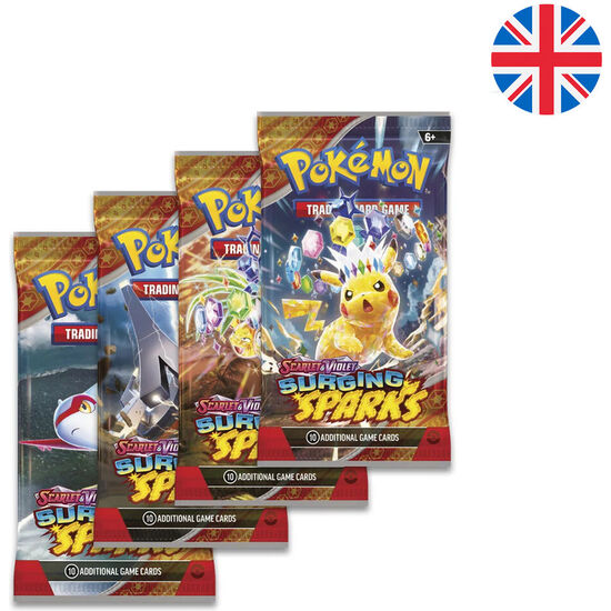 SOBRE CARTAS CHISPAS FULGURANTES ESCARLATA Y PURPURA POKEMON INGLES image 0